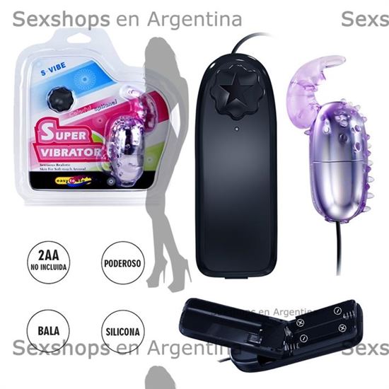 Bala vibradora con funda en forma de conejo